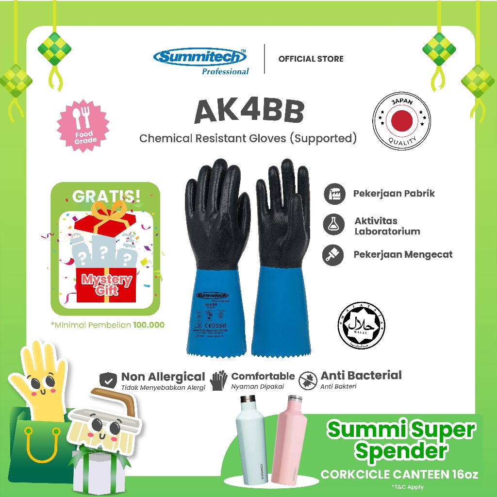 Jual Summitech Sarung Tangan Anti Bahan Kimia Heavy Duty/Anti Slip ...