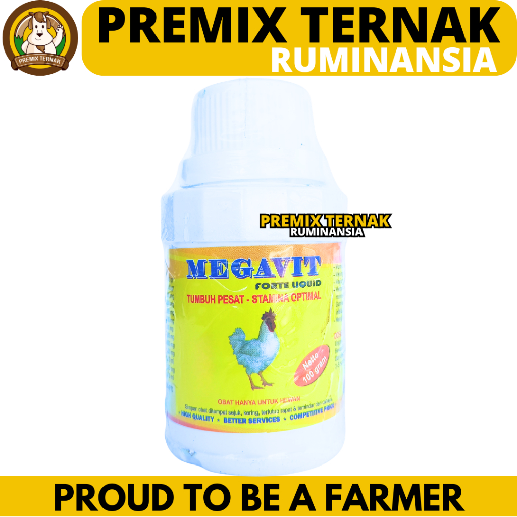 Jual MEGAVIT FORTE LIQUID 100ML - Vitamin Hewan Nafsu Makan Stamina ...