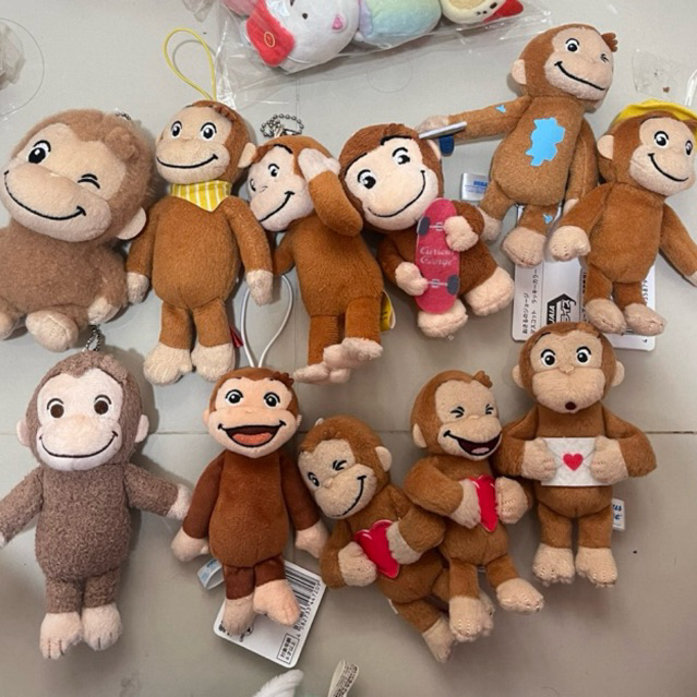Jual update 7 Maret George keychain Plushies Boneka Curious George ...