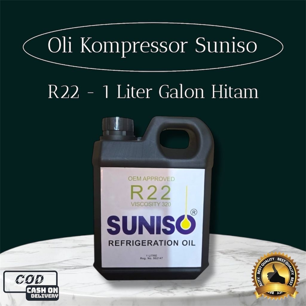 Jual Oli Kompressor AC Mobil Suniso R32 / R22 / R410 // Galon Hitam ...