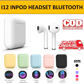 Headset Bluetooth Inpods 12 I12 Macaron TWS Inpod Headset Wireless Sport Earphone Wireless