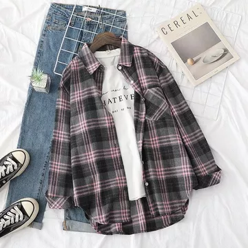 GARANSI Kemeja Flanel Pria Dan Wanita Lengan Panjang Premium Motif Kotak Kualitas Distro