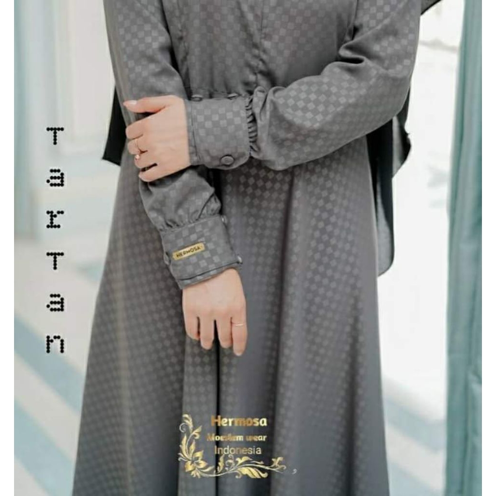 GAMIS EMBOS SYARI HERMOSA ORIGINAL MOTIF TARTAN untuk umroh haji acara formal mewah elegant