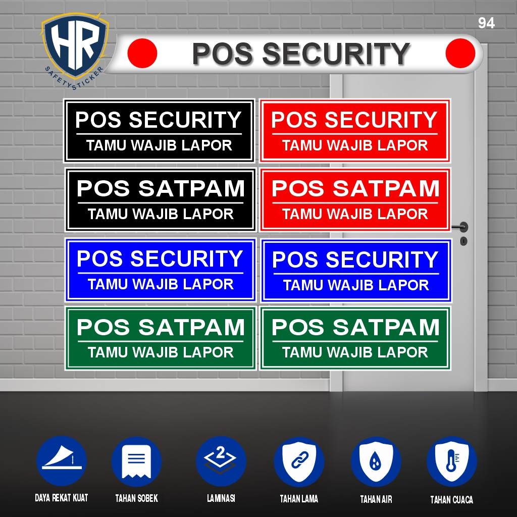 Jual Stiker Pos Security – Sticker Penanda Pos Satpam Waterproof ...