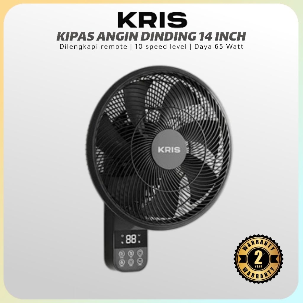 Jual KRIS Kipas Angin Dinding Remote 14 Inci | Wall Fan 14 Inch KRIS ...