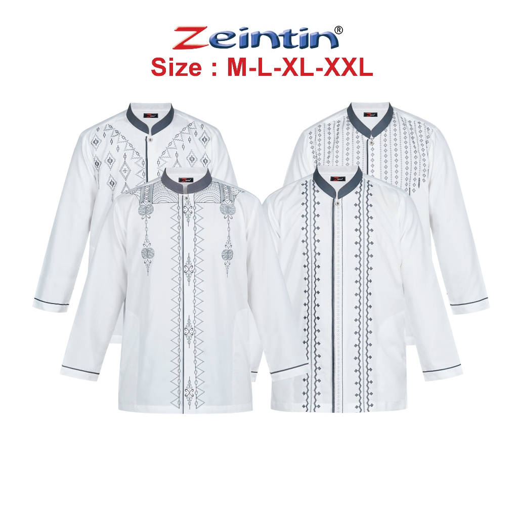 Zeintin - Baju Koko Pria Lengan Panjang Fashion Muslim Bahan Katun Kurta Pakista