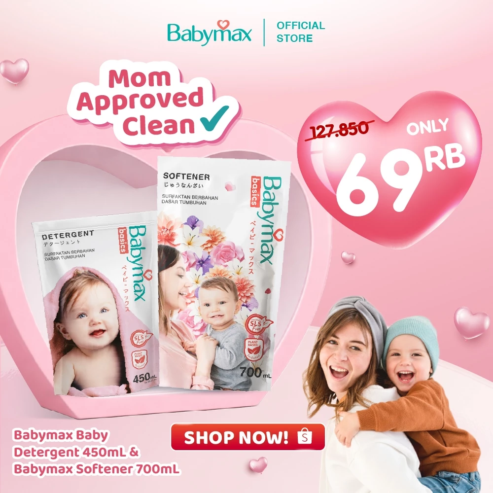 [BUY1GET1] Babymax Basics Detergent 450 mL FREE Baby Softener 700 mL - foto 1