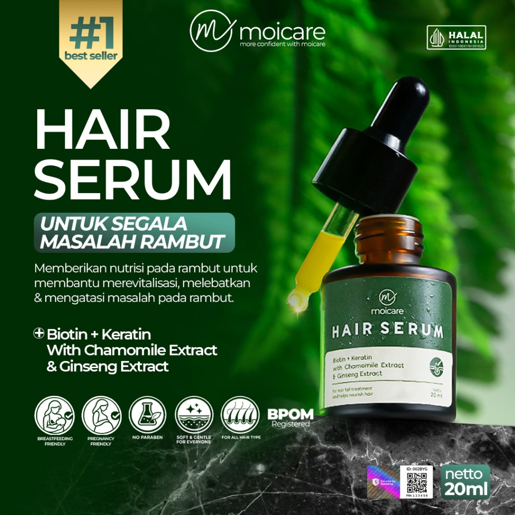 Moicare Hair Serum Anti Rontok Biotin Keratin