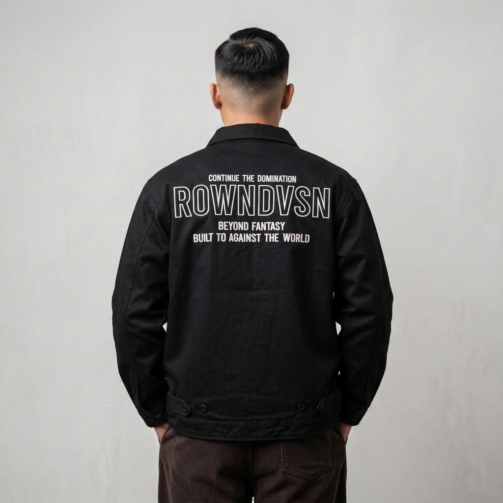 Jual Rown Division Deck Jacket || Romen Black | Shopee Indonesia