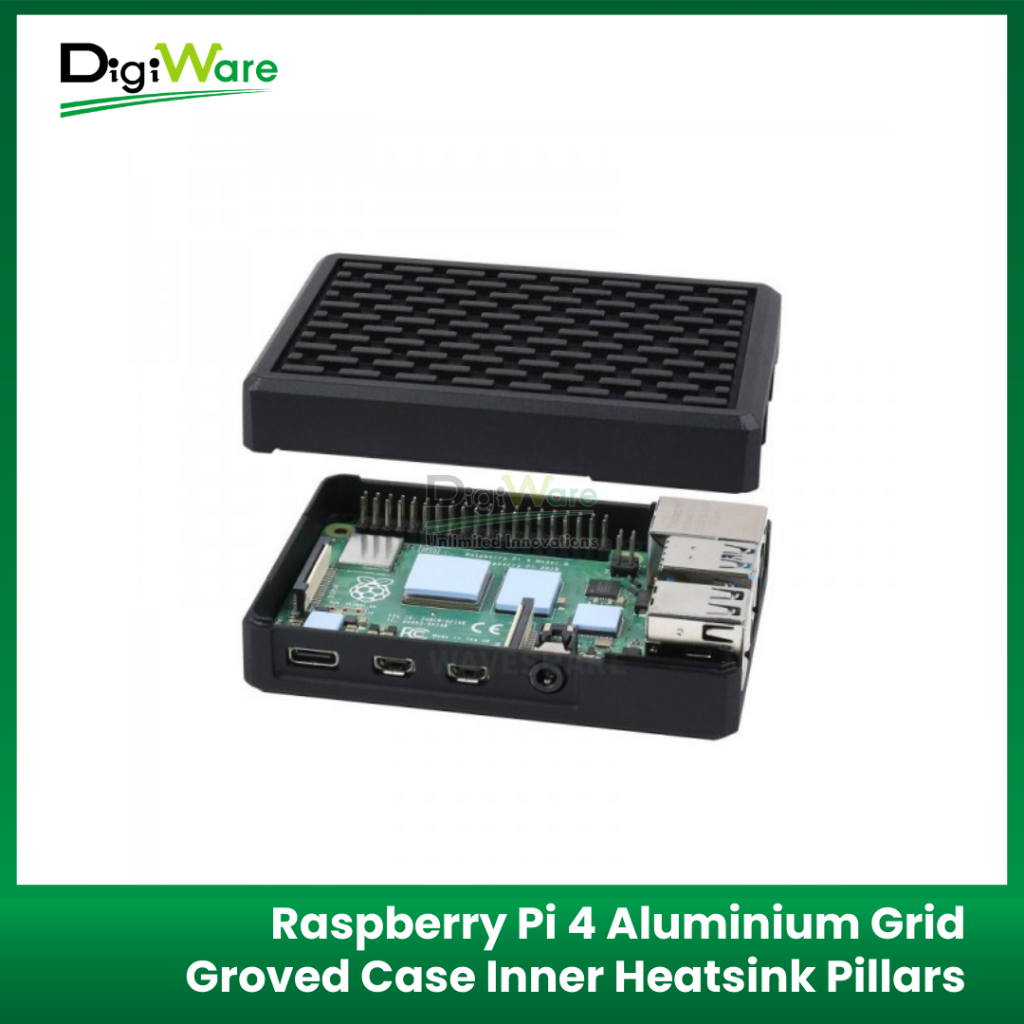Jual Aluminum Grid Grooved Case for Raspberry Pi 4 Inner Heatsink ...