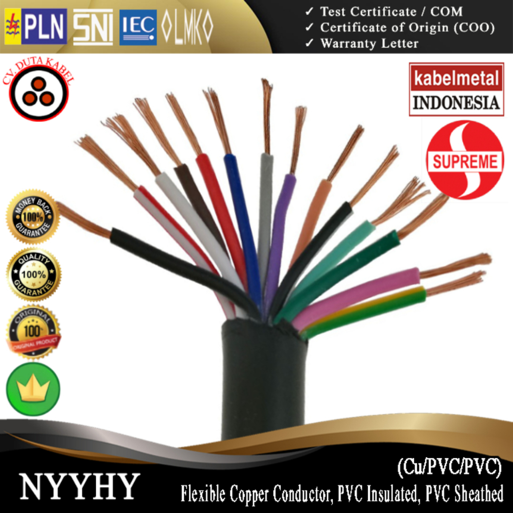 Jual Kabel NYYHY 27x2,5 mm2 SUPREME KABELMETAL (KMI) /27x2,5mm2/27 x 2 ...