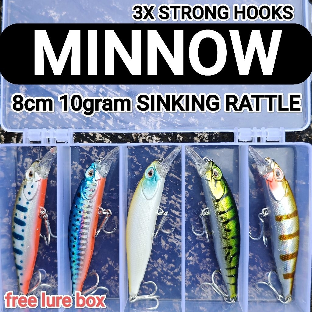 Jual paket MINNOW HOOK ANTI BENGGANG 8cm 10gram | Shopee Indonesia