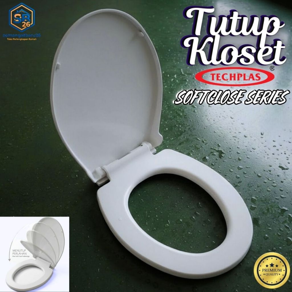 Jual Toto Aqua Soft Close Toilet Seat Cover PVC 43 cm x 36 cm //Tutup ...