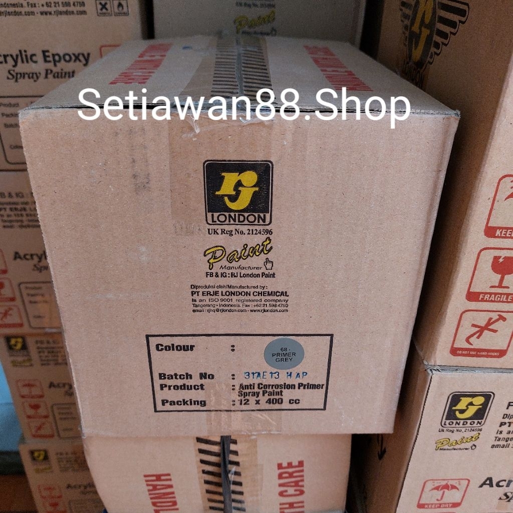 Jual PO 3 hari - 1 Dus Cat Semprot RJ London No.68 Primer Grey 400cc ...