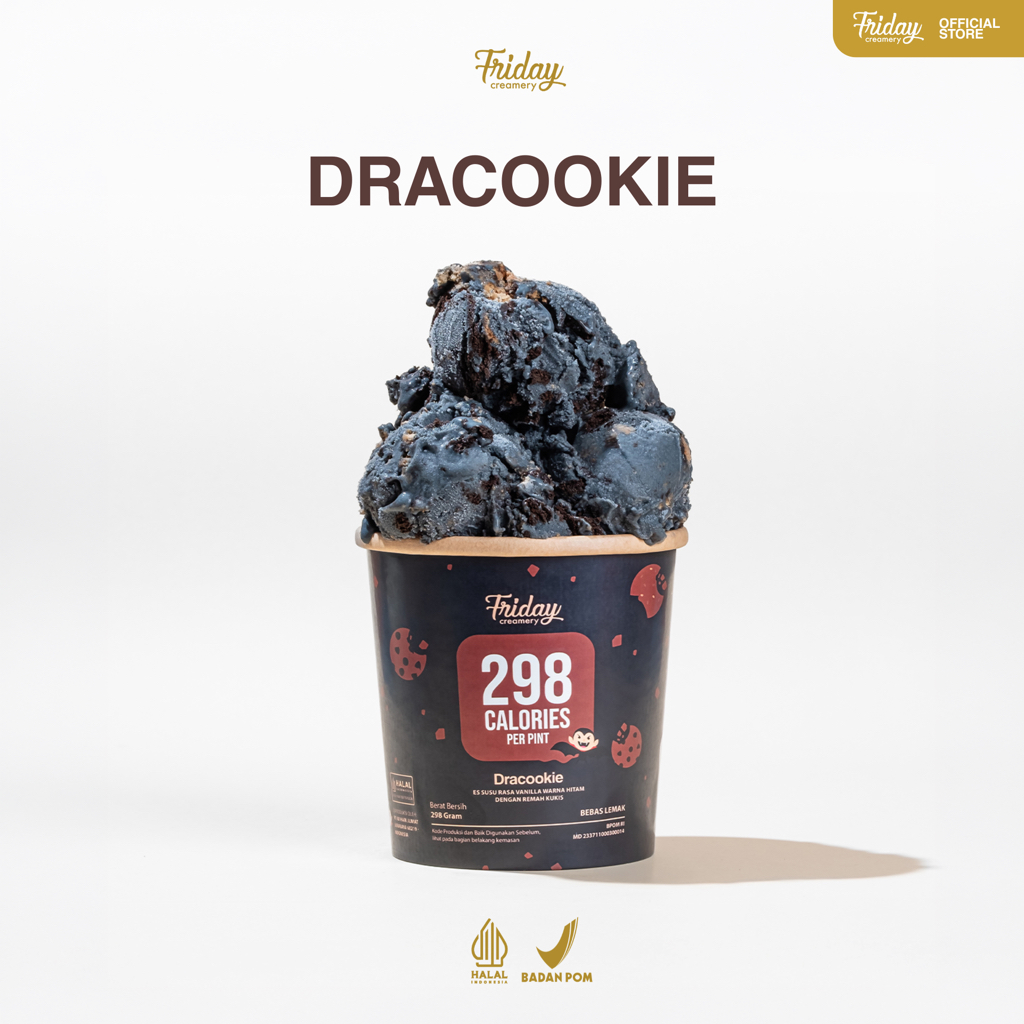 Jual Friday Creamery Dracookie Pint (473ml) | Shopee Indonesia
