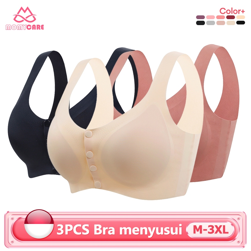 3PCS Nursing Bra Tanpa Kawat Adem Praktis dari MomiCare.id