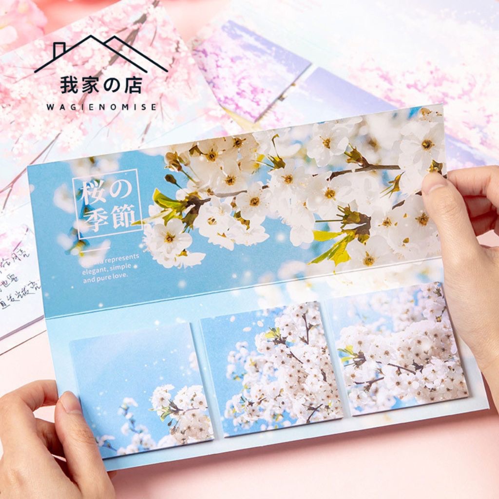 Jual Sticky Notes Set Sakura Flower Series 3 Catatan Tempel 60 Lembar ...