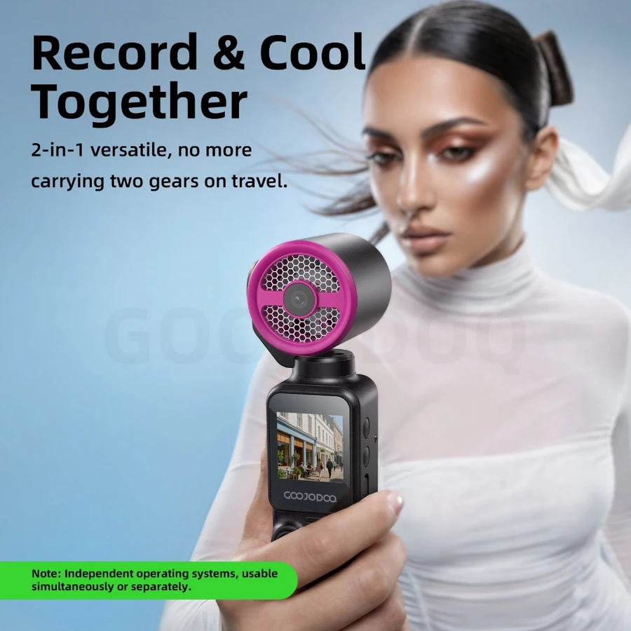 Foto 5 GOOJODOQ GFS025 Kamera Kipas 180° Adjustable 1.3-inch screen Mengambil foto dan video 100 Gear Wind High-speed Turbo kipas angin | 004