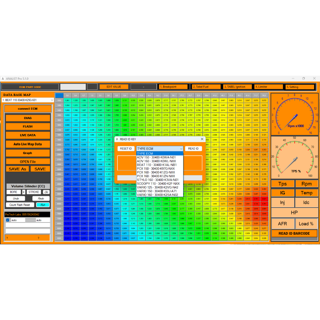Jual Analist Pro V5.1.0 2026 Edition | Software Remap ECU Motor Honda ...