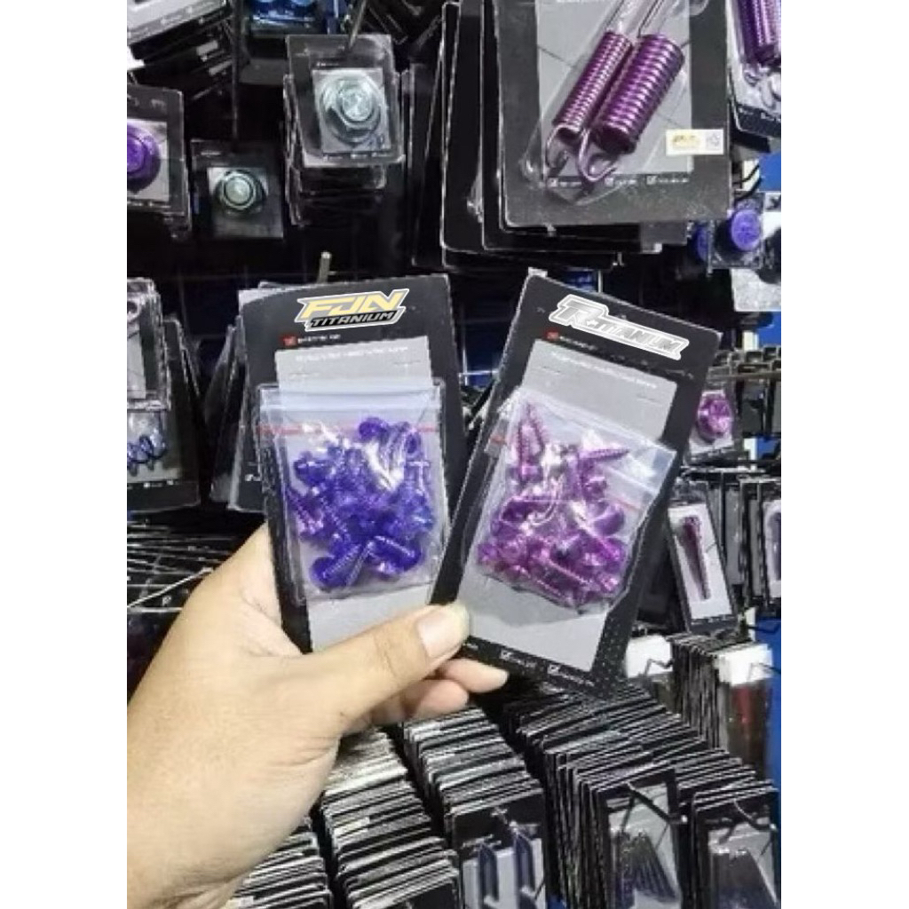 Jual (PAKET 1PAX/1SI 20PCS) Baut Titanium Body HONDA Kualitas Original ...