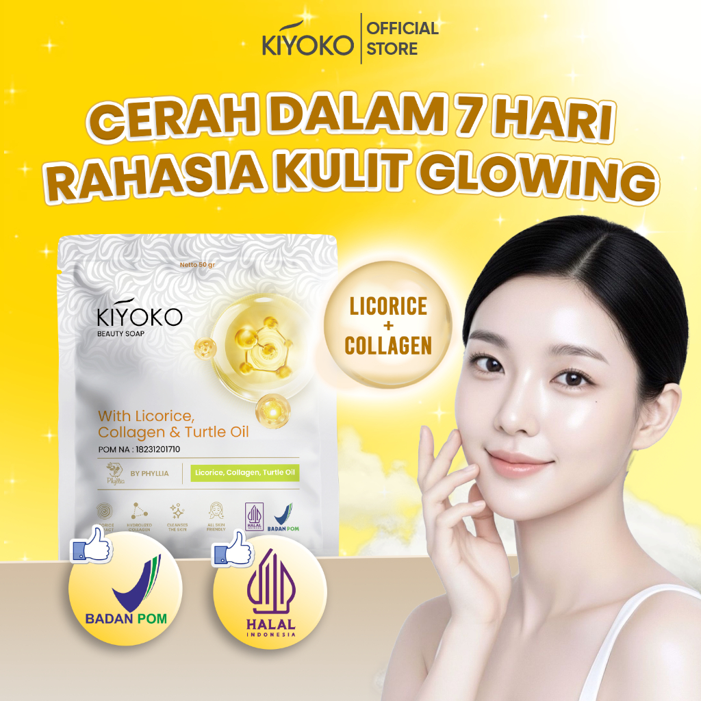 [2 PCS] Sabun Kiyoko Beauty Soap Mencerahkan Kulit Dengan Cepat Dan Aman BPOM