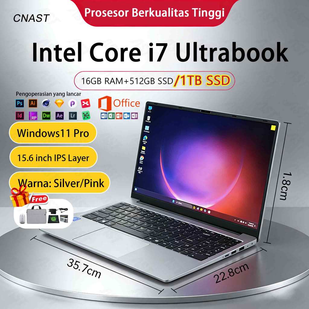 Jual CNAST Laptop Baru Intel Core i7 16GB RAM 1TB 15.6 inch Windows11 ...