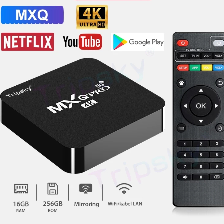Jual JNDTECH MXQ Pro 4K Android Tv Box RAM 16G ROM 256G Android 13.0 OS ...