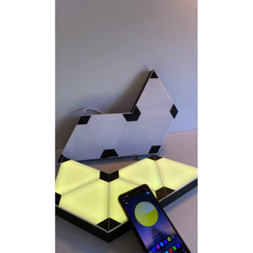 Lampu Hias Dinding RGB Hexagon Smart LED Bluetooth Lampu Dekorasi Kamar Aesthetic Gaming Setup
