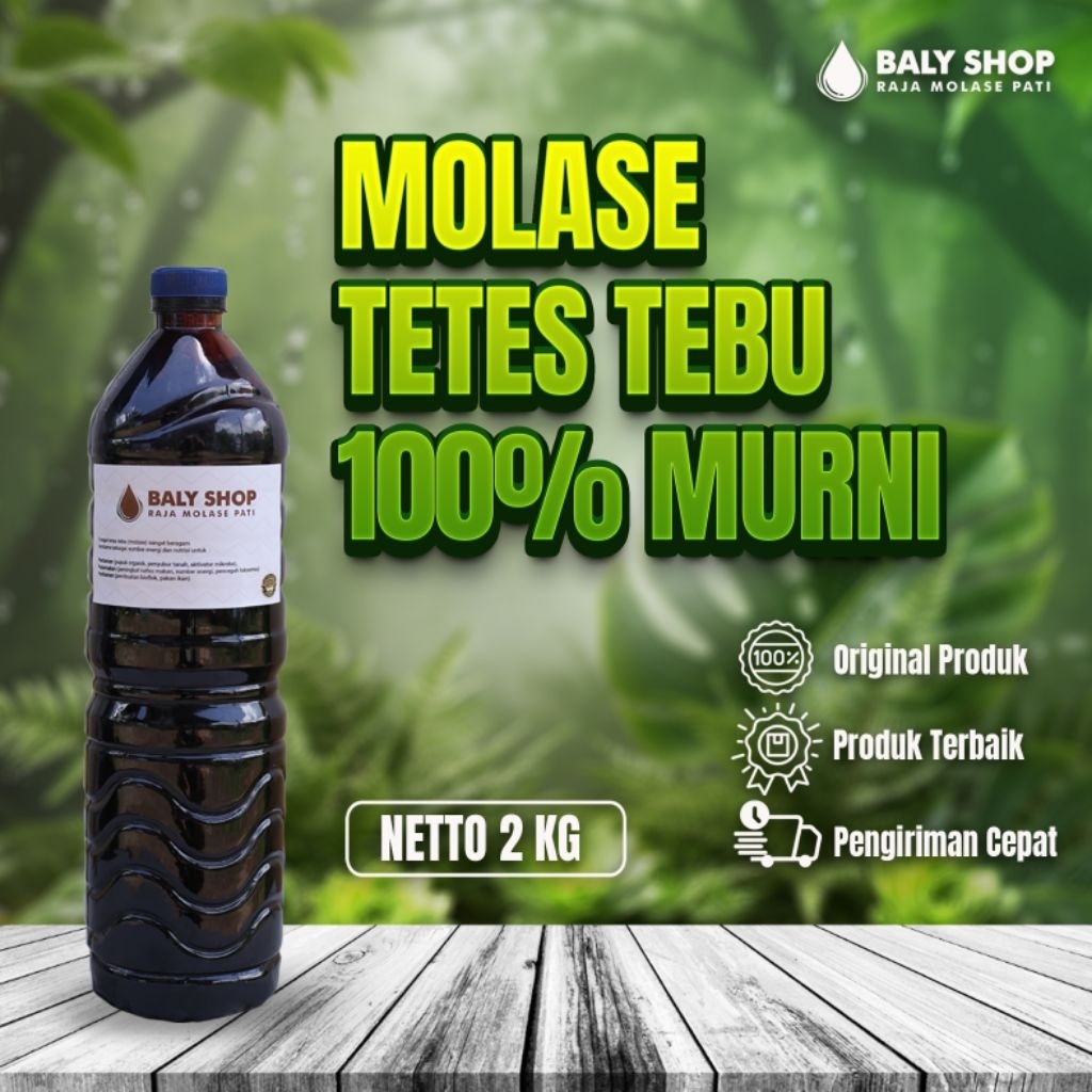 TETES TEBU MOLASE,  [ 2KG ] molase murni 100% cocok untuk perikanan, peternakan, perkebunan (asli pabrik gula pati ) harum khas molase