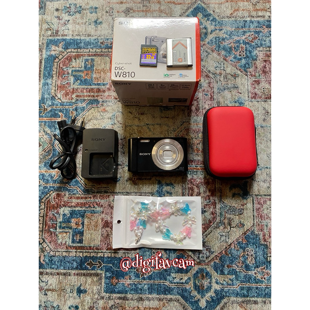 Jual DIGICAM Sony Cybershot DSC-W810 (Black) FULLSET BOX | Shopee Indonesia