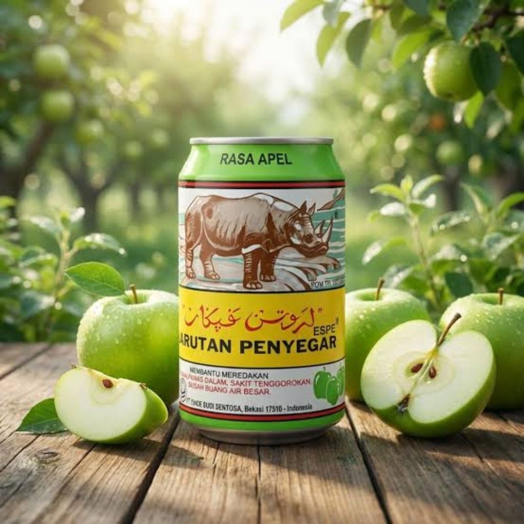 Jual LARUTAN PENYEGAR CAP BADAK RASA APEL 320 ML 1 DUS ISI 24 KLG ...