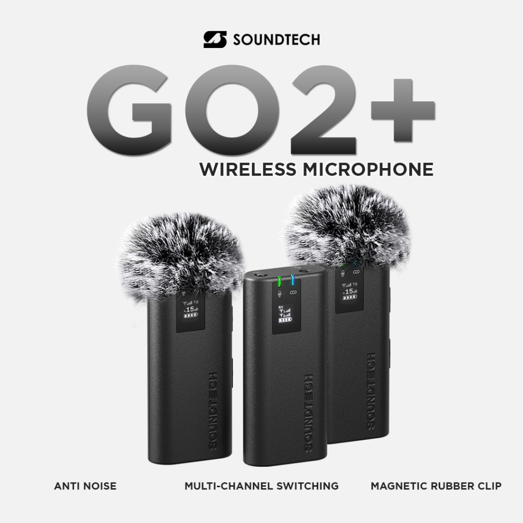 Jual SOUNDTECH GO2+ Wireless Microphone System 2.4Ghz with Anti Noise ...