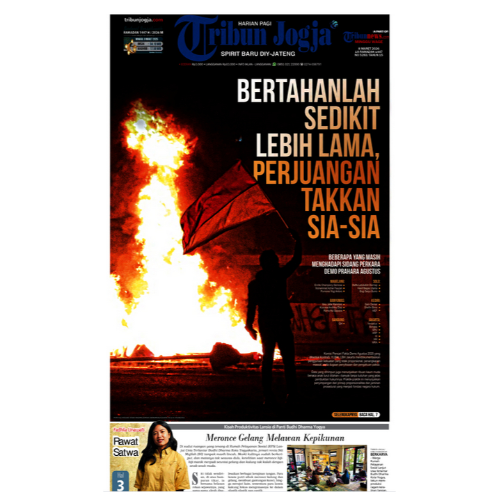 Jual Koran TRIBUN JOGJA 8 Maret 2026 | Shopee Indonesia