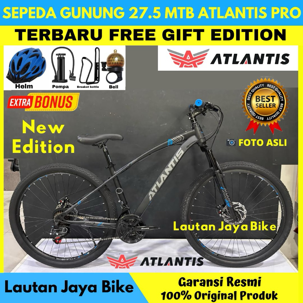 Jual Sepeda Gunung 27.5 MTB Atlantis Sporty Free Helm New | Shopee ...