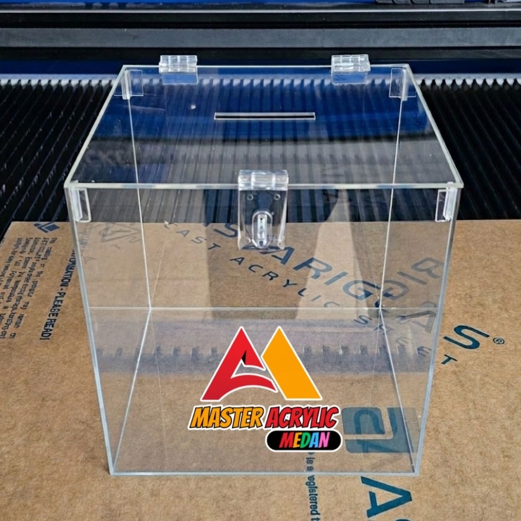 Jual Kotak Undian Akrilik 15×15×15cm / Box Akrilik Undian / Kotak Saran ...