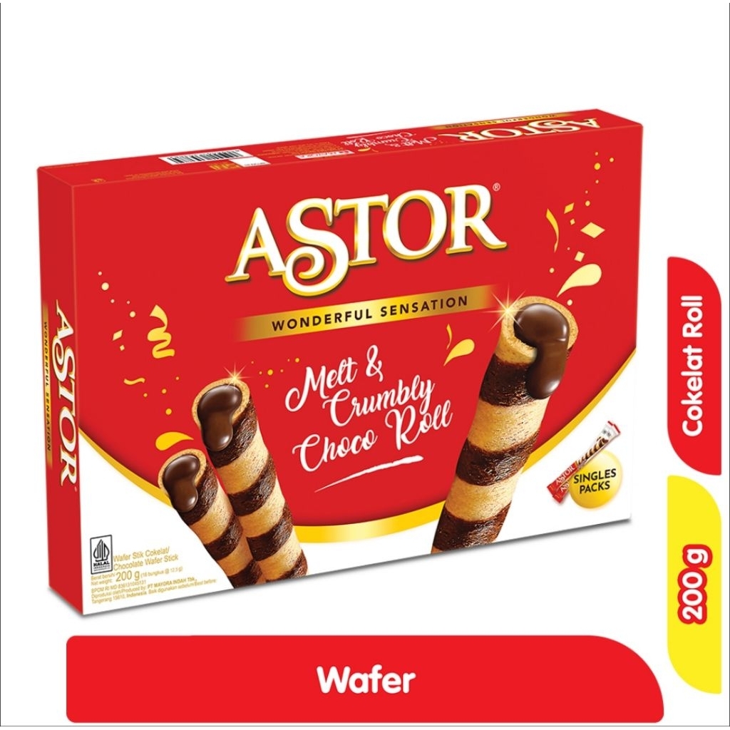Jual Astor 200gr isi 16 x 12.5gr Special Gift Pack Spesial Wafer roll ...