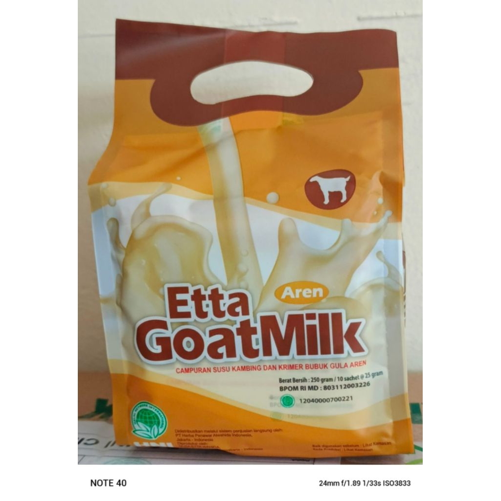 Jual ETTA GOAT MILK GULA AREN HNI HPAI ISI 10 SACHET EXP2028 NIKMAT ...