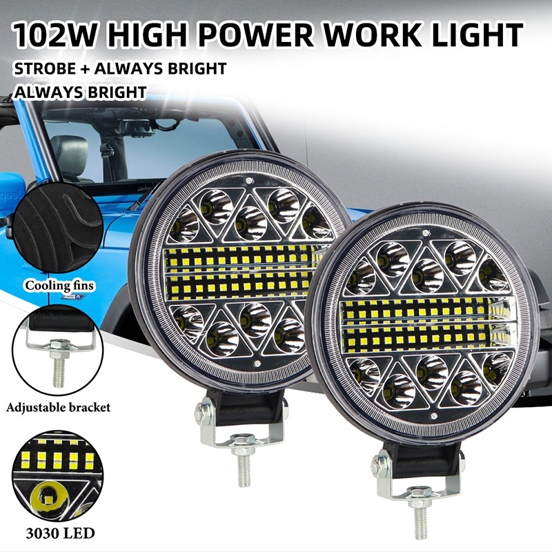 Jual Lampu Kerja LED 102W 4 Inci Off-Road 12V 24V Lampu Sorot LED untuk ...