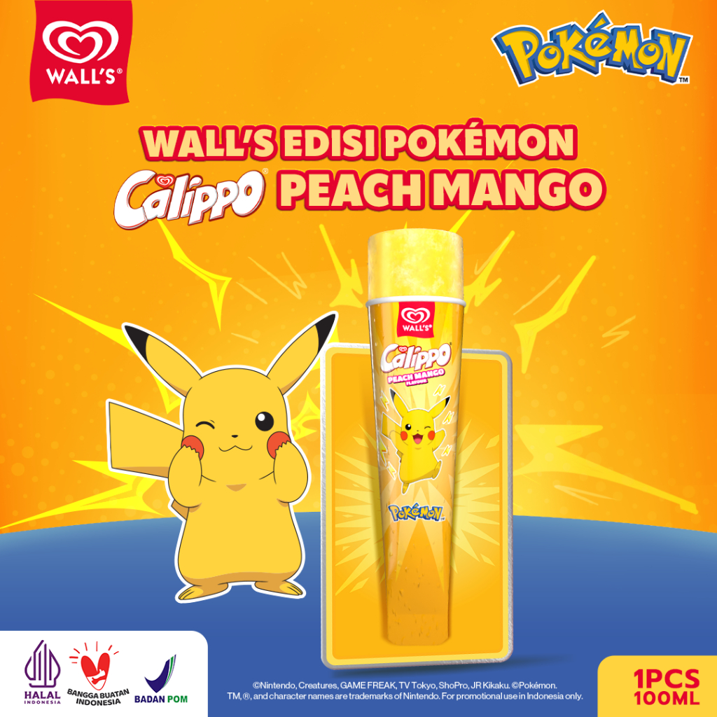 Jual Wall's Calippo Pokemon Peach Mango 100ml - Es Krim / Ice Cream ...