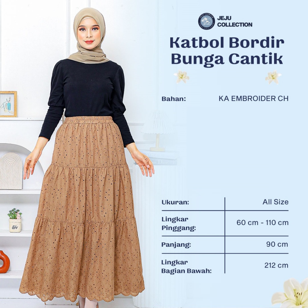 Jual ROK KATBOL FULL BORDIR BUNGA VINTAGE PREMIUM, FEMINIM DAN ELEGAN ...