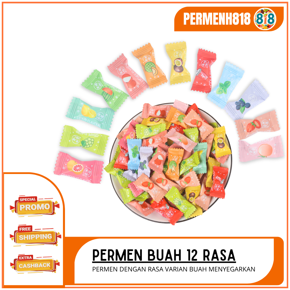 Jual Permen Buah-buahan Viral Dengan 12 Varian Pilihan Aneka Rasa Yang ...