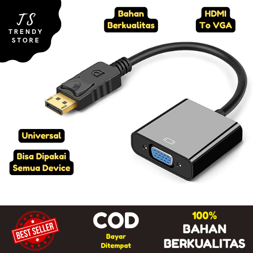 Jual Kabel Converter HDMI to VGA Adapter Cable Konektor Audio untuk ...