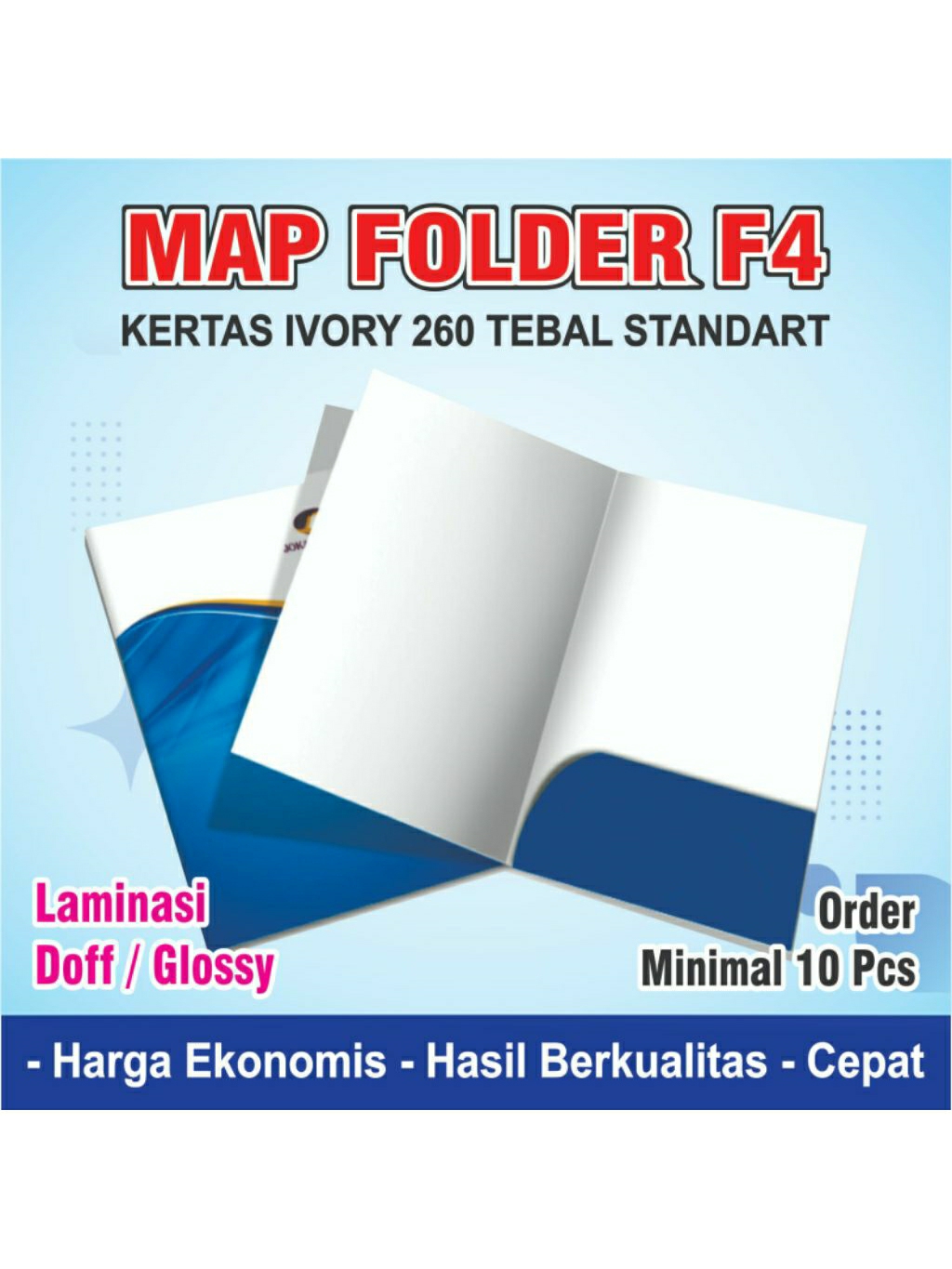Jual MAP FOLDER F4 KERTAS AC 260 GSM FULL COLOR / MAP KANTOR, RUMAH ...