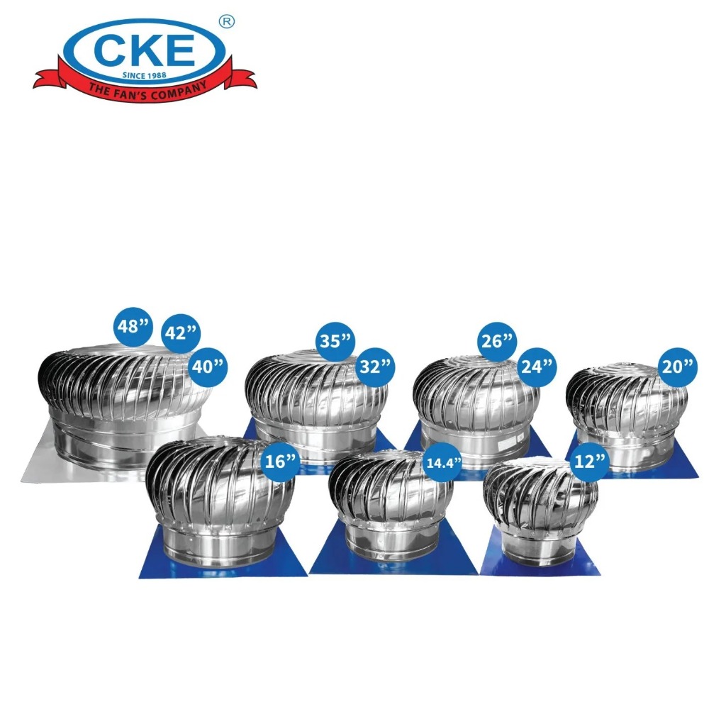 Jual CKE VENTILASI ATAP TURBIN VENTILATOR 20 INCH TB-500-SS-NB-WT ...