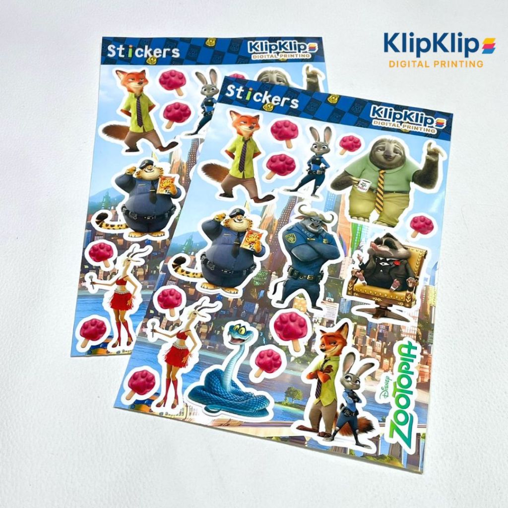 Jual KLIPKLIP - Sticker Sheet Zootopia v2 Nick Judy Animal Karakter ...