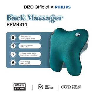 Philips Massage PPM4311 Bantal Pijat Belakang Elektrik Bisa dipanaskan Waist Pijat Bahu dan Leher