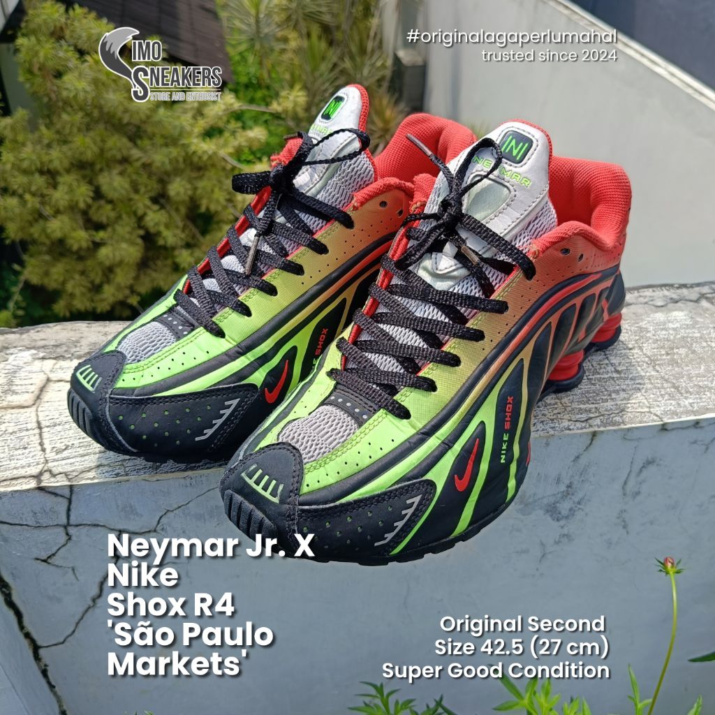 Jual Neymar Jr. X Nike Shox R4 Merah Hijau Hitam Sepatu Sneakers ...