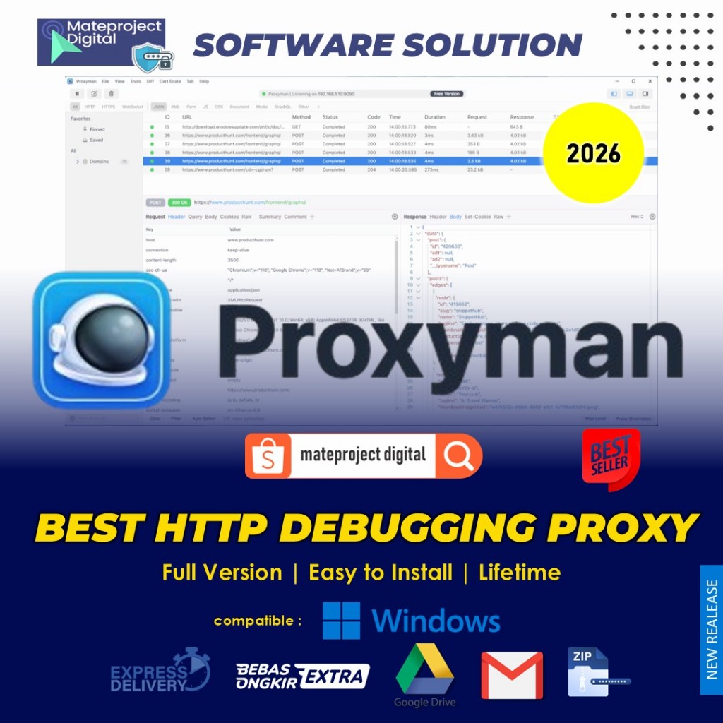 Jual Proxyman 2026 Full Software Best Debugging Proxy | Shopee Indonesia