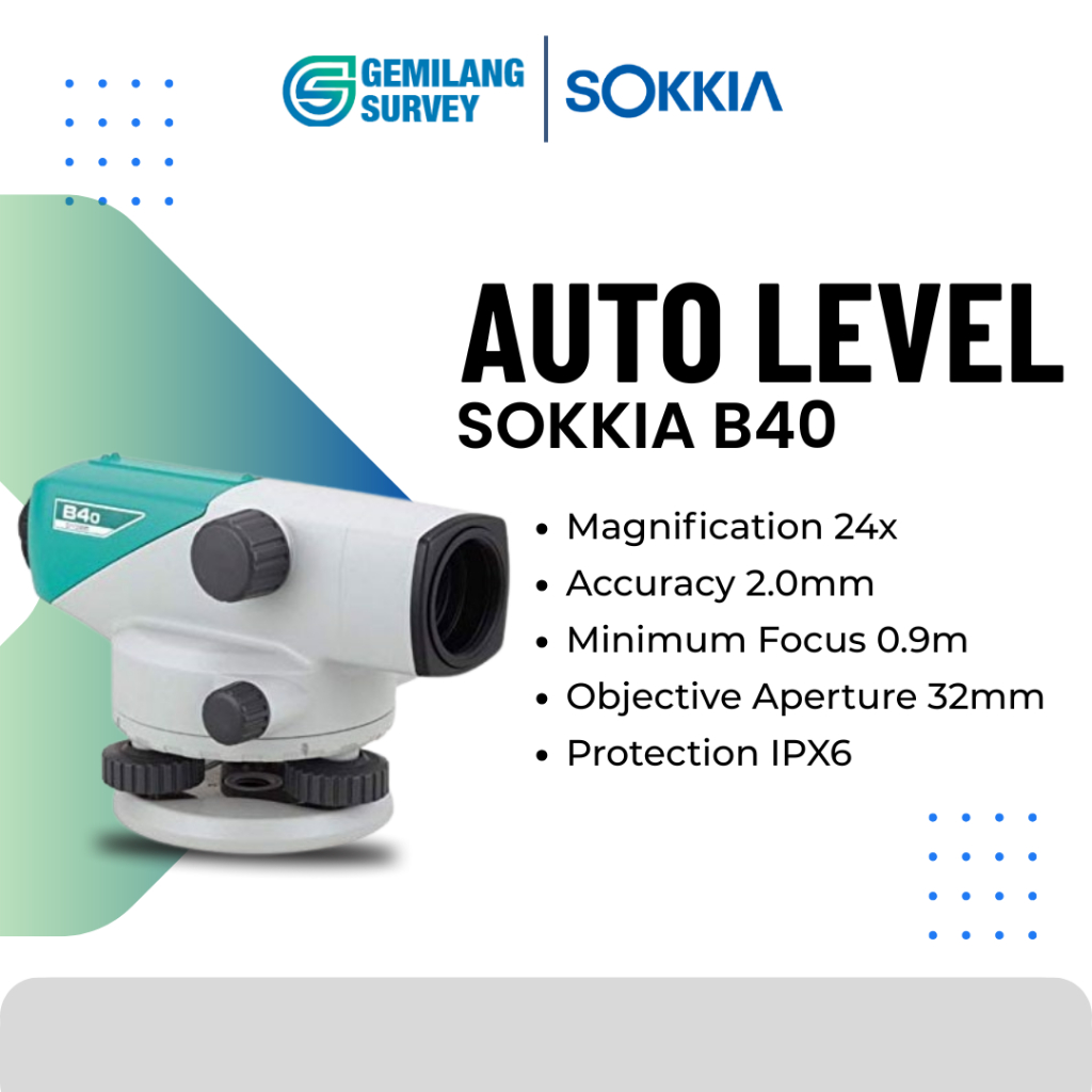 Jual Automatic Level Sokkia B40 Second Original + Sertifikat Kalibrasi ...