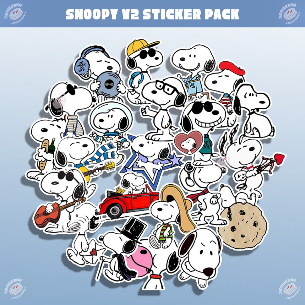 Jual 23pcs SNOOPY V2 Sticker Pack | stiker snoopy v2 aesthetic | Shopee ...
